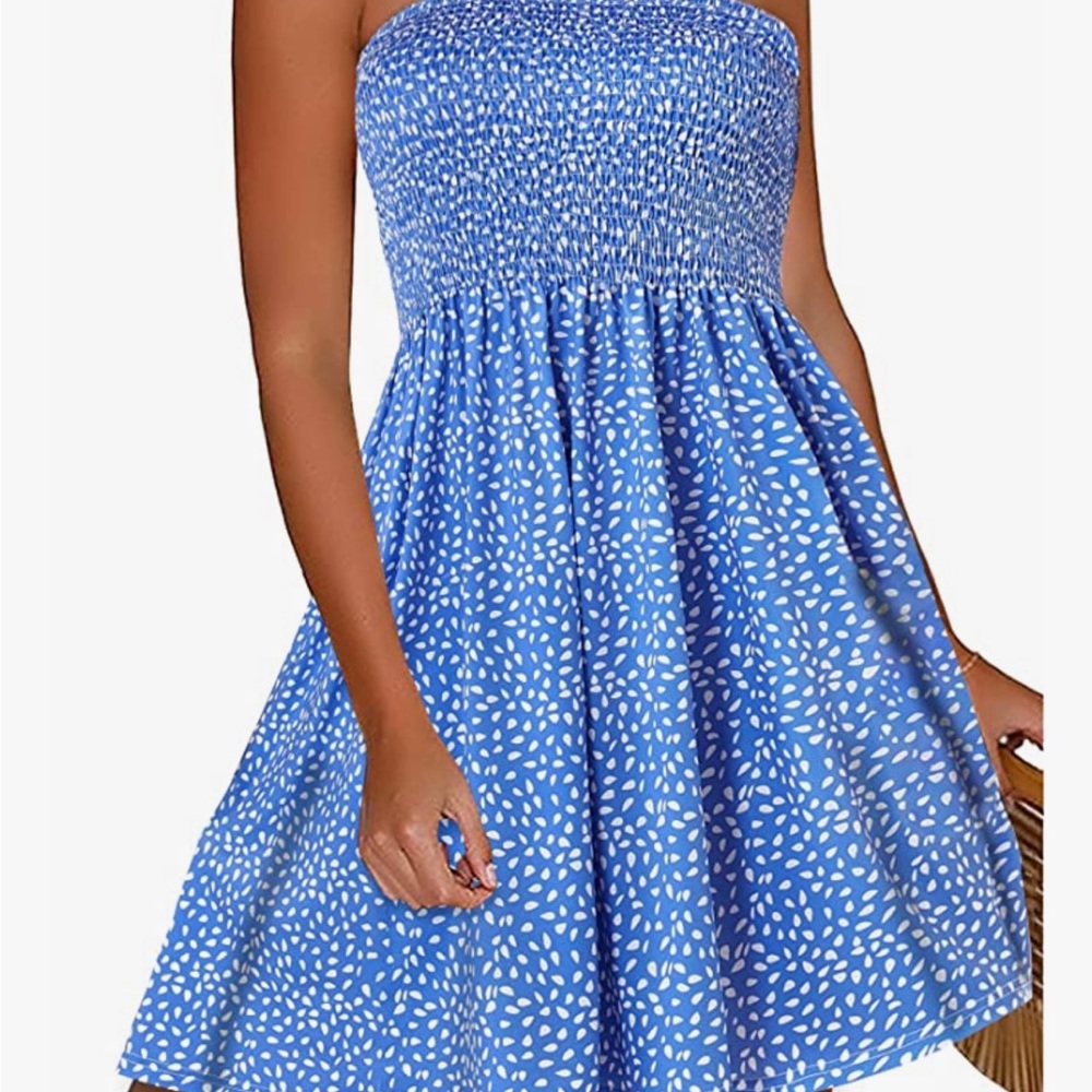 Blue polka dot Summer Dress